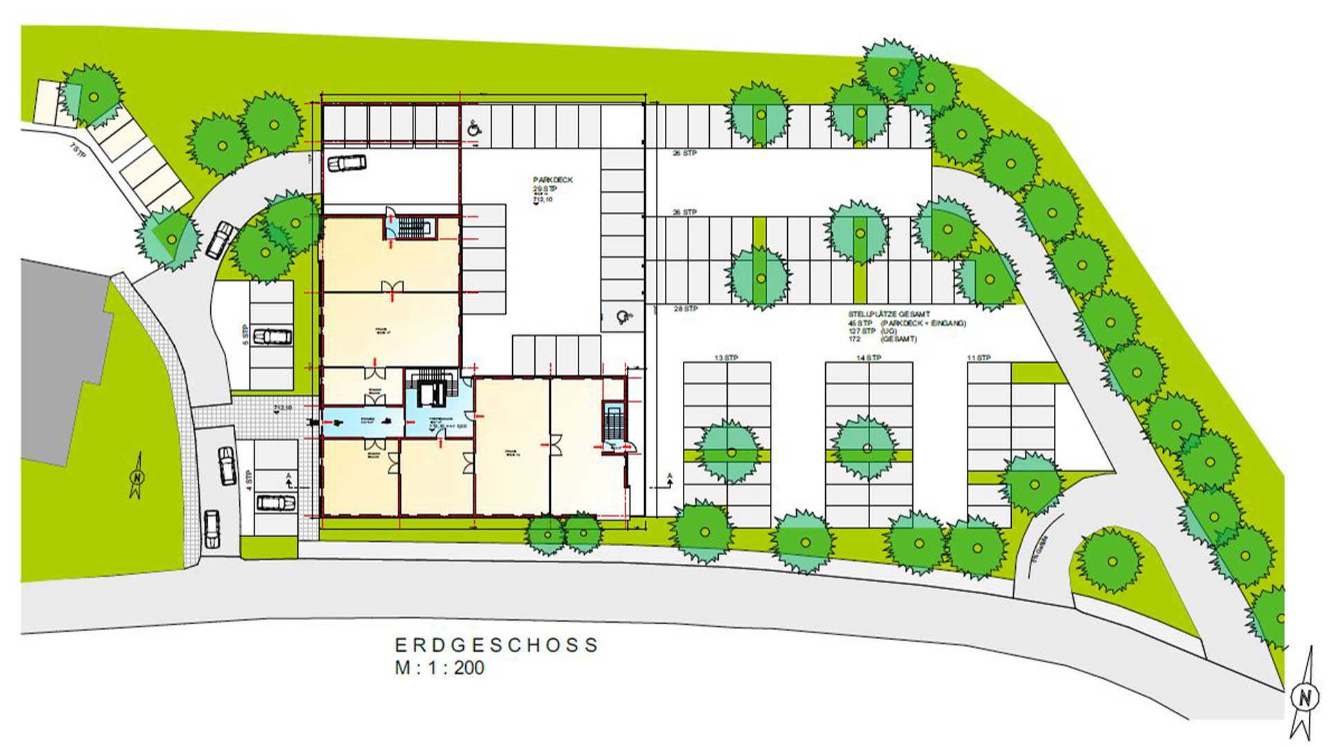 Plan des Ärztehaus Schongau Projekt der Knecht Ingenieure